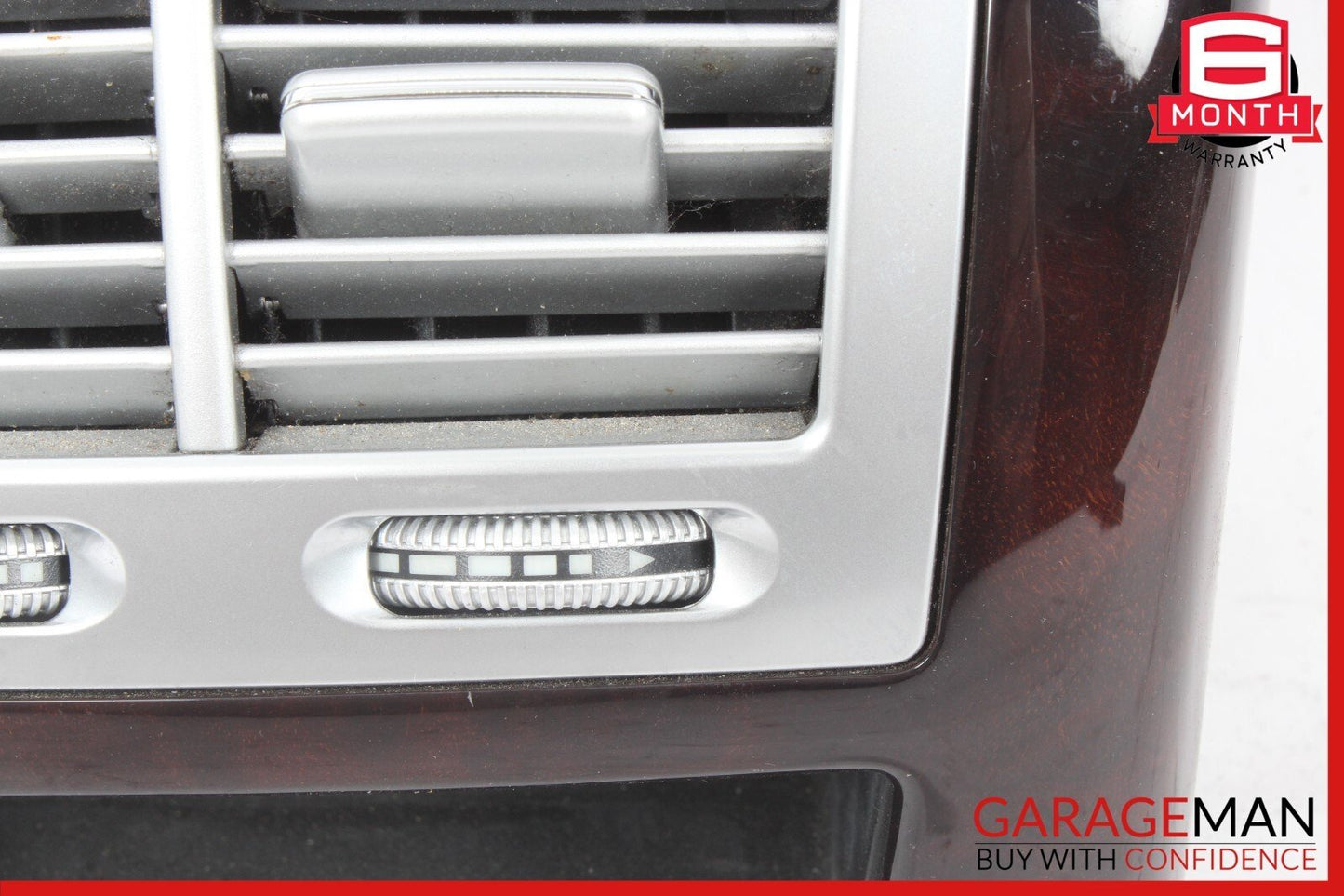 07-13 Mercedes W221 S550 Rear Center Console AC A/C Air Vent Trim Panel Wood OEM