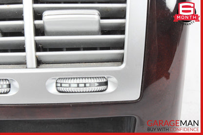 07-13 Mercedes W221 S550 Rear Center Console AC A/C Air Vent Trim Panel Wood OEM
