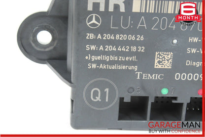 08-14 Mercedes W204 C300 Rear Right Passenger Side Door Controller Module OEM