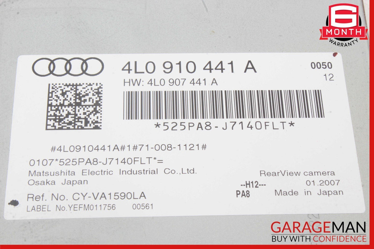 07-15 Audi Q7 Rear View Camera Parking Aid Control Module 4L0910441A OEM