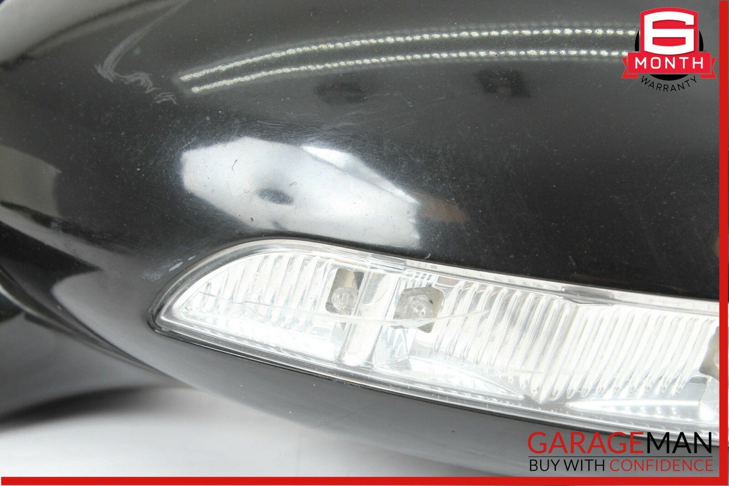 07-09 Mercedes W221 S550 Front Left Side Mirror Door Rear View Obsidian Black