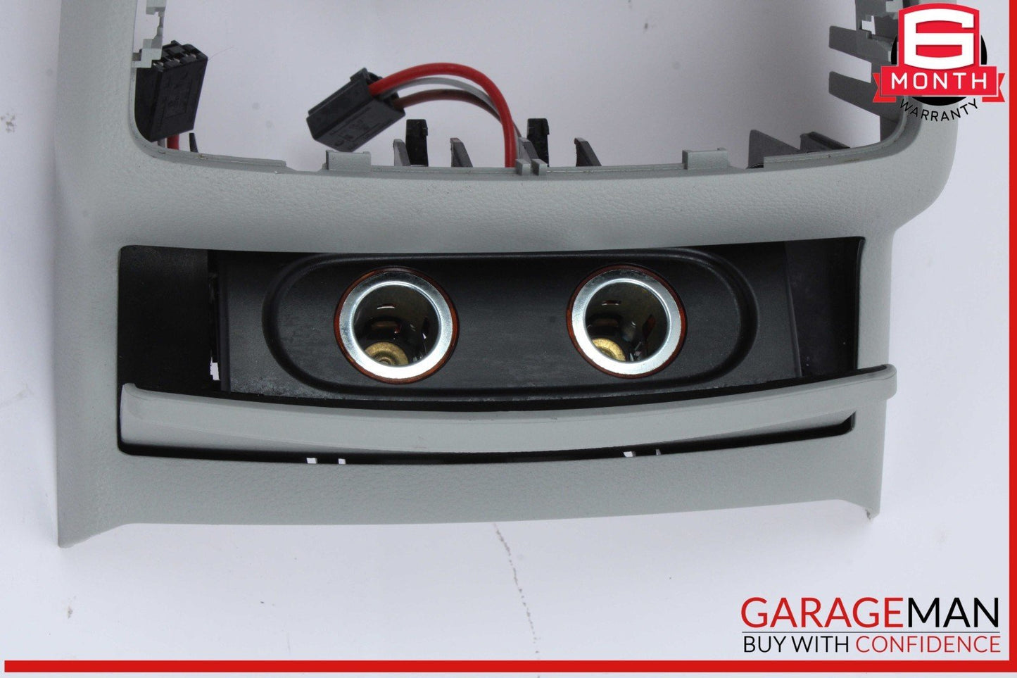 12-18 Audi A6 A7 S6 Rear Climate Control Trim Panel w/ Power Outlet Gray OEM