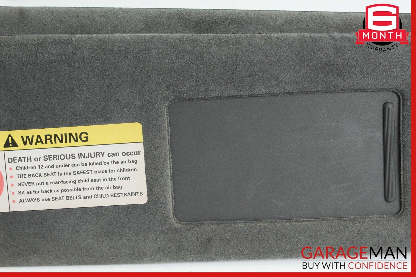 03-10 Porsche Cayenne 955 957 Front Right Side Sunvisor Sun Visor Shade Black