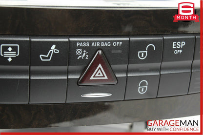 03-09 Mercedes W219 CLS500 Hazard Light Door Lock Control Panel Switch Trim Wood