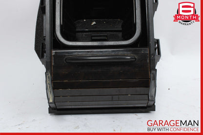 06-11 Mercedes W219 CLS550 Rear Center Console Armrest Cupholder Storage Wood