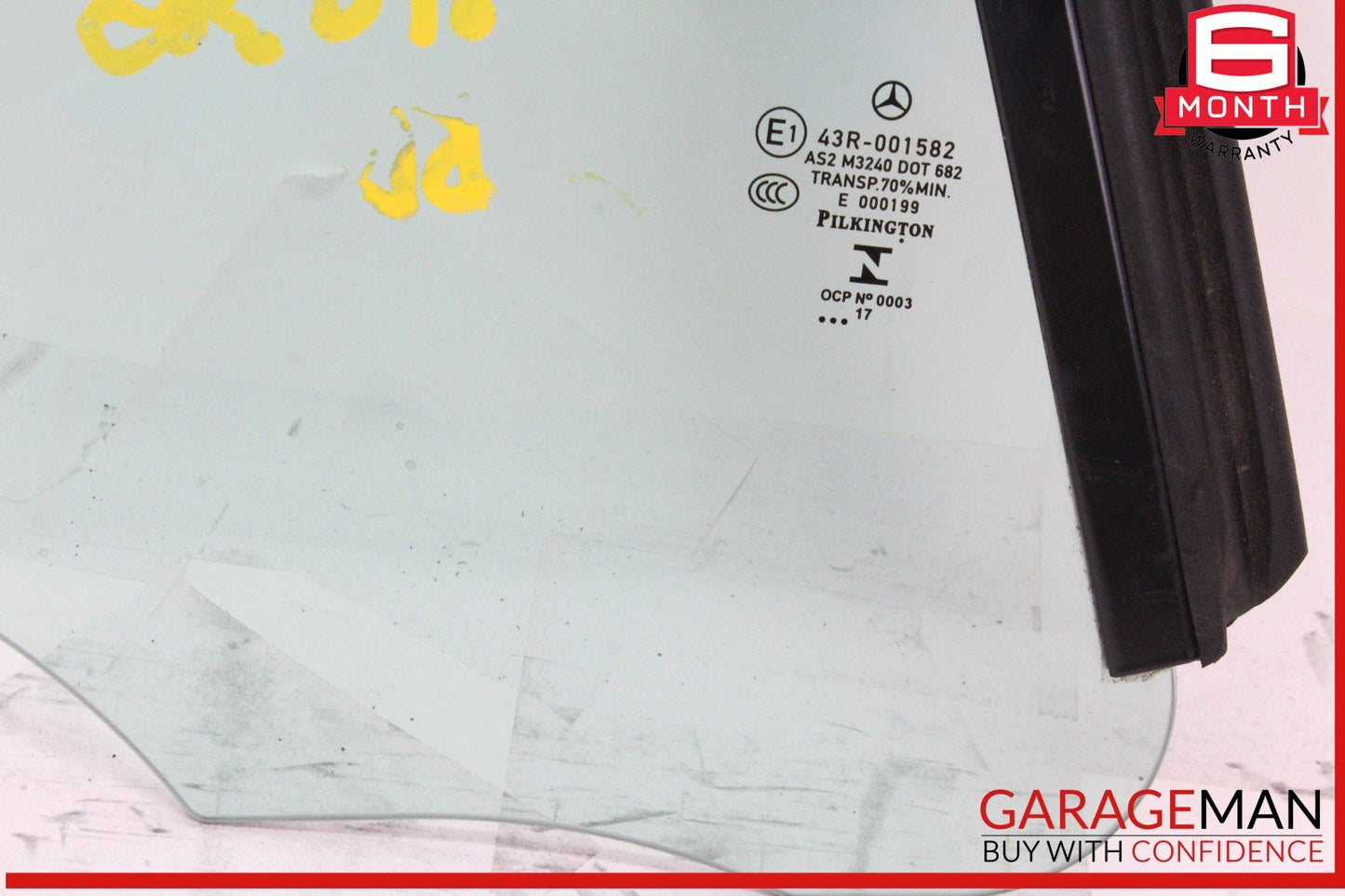 12-20 Mercedes R172 SLC300 SLK350 Rear Right Quarter Window Glass OEM
