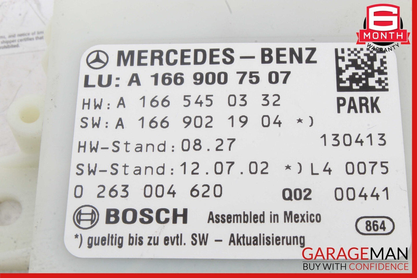 13-16 Mercedes X166 GL450 ML550 Park Assist Parktronic Sensor Module Control OEM