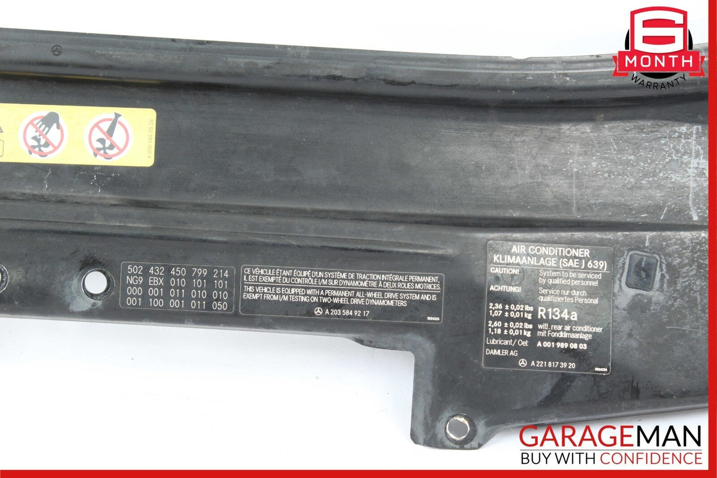 07-13 Mercedes W221 S550 S600 Upper Radiator Core Support Headlight Bracket Bar