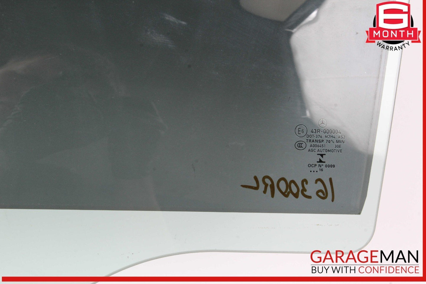 15-21 Mercedes W205 C300 C400 Rear Left Driver Side Door Window Glass OEM