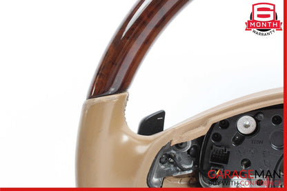 10-13 Mercedes W221 S550 S600 Steering Wheel w/ Paddle Shifters Black Wood OEM