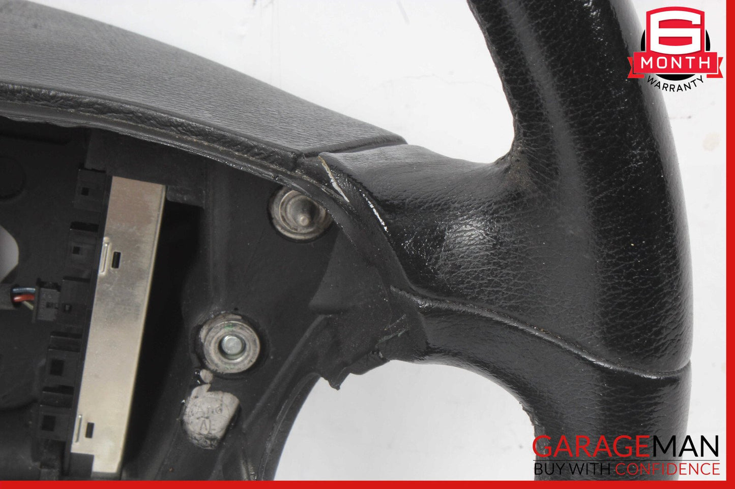 06-09 Mercedes W211 E350 CLS500 4 Spoke Steering Wheel Leather Black OEM