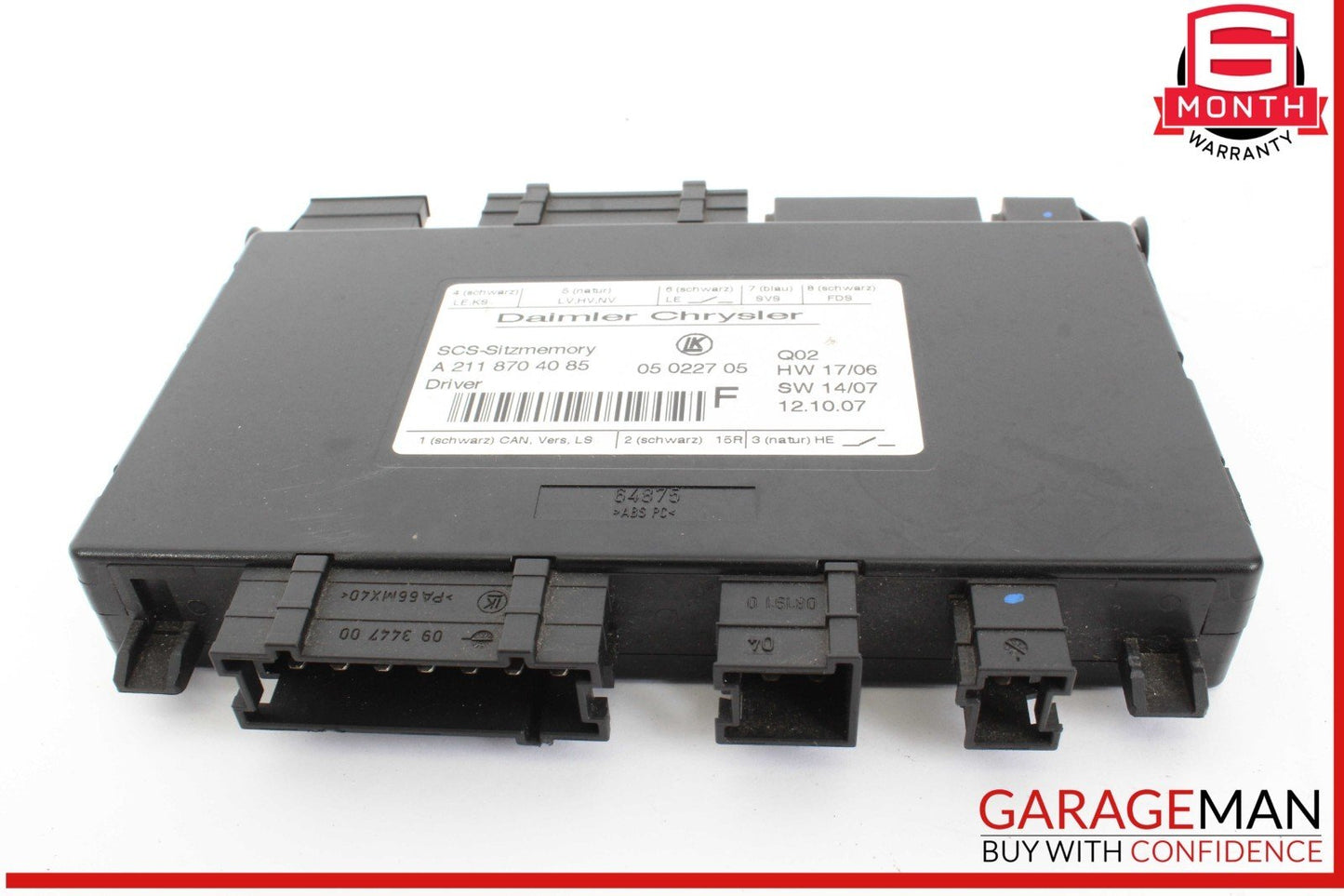 03-12 Mercedes X164 GL550 GL450 Front Left Driver Side Seat Control Module OEM