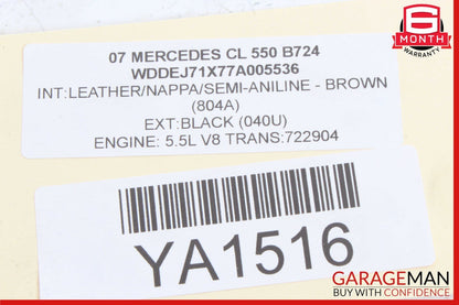 07-10 Mercedes W216 CL550 CL600 Front Right Side Seat Occupancy Module Unit OEM