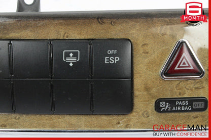 05-07 Mercedes W203 C230 Dashboard Dash Control Switch Panel Bezel Trim Walnut