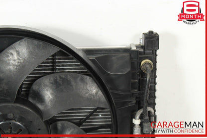 01-05 Mercedes W203 C240 Engine Cooling Radiator Fan Shroud Motor A/C Condenser