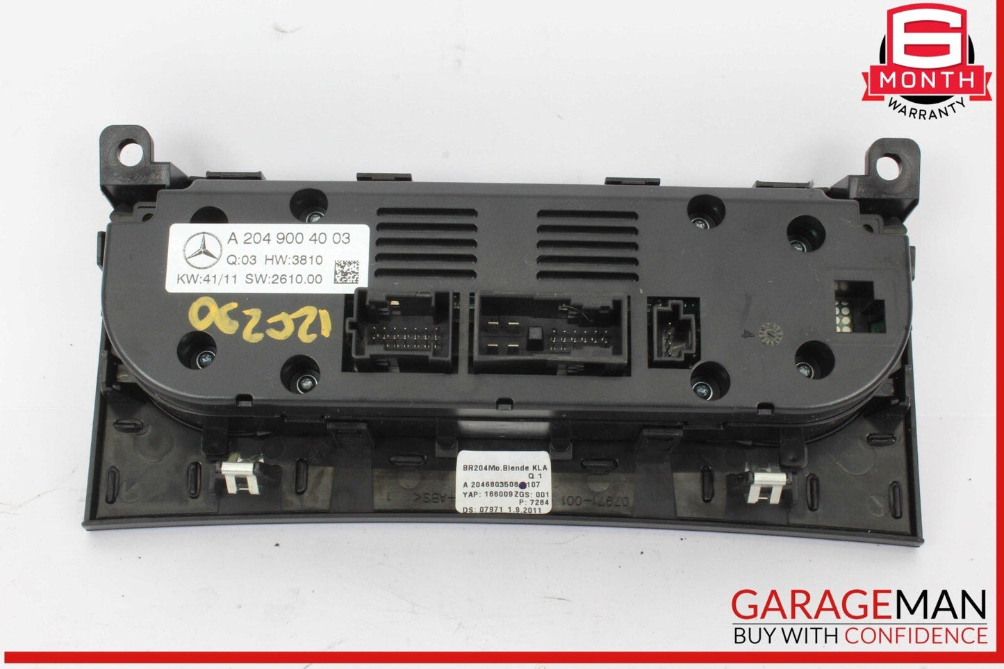 12-14 Mercedes W204 C250 C63 AMG C300 AC A/C Heater Climate Control w/ Trim OEM