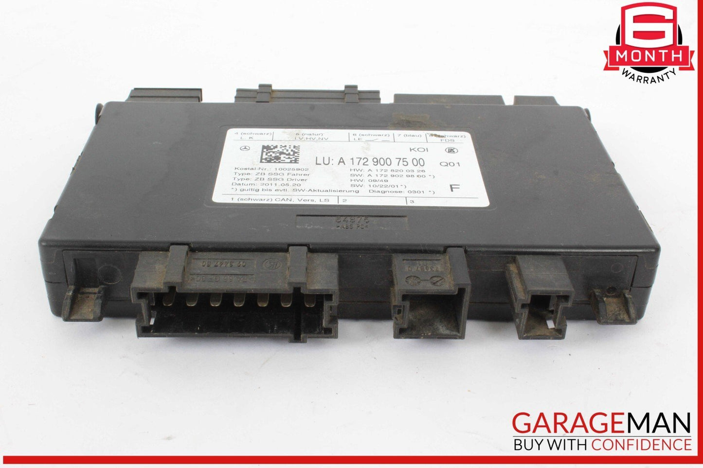 10-18 Mercedes W204 C250 Front Left Side Seat Control Module 1729007500 OEM