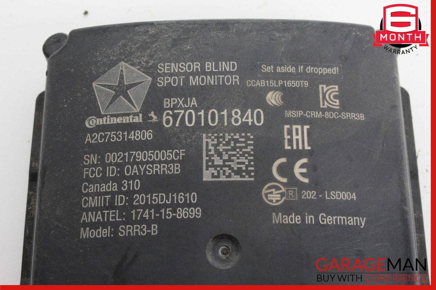 17-20 Maserati Levante M161 Rear Left or Right Blind Spot Radar Sensor Module