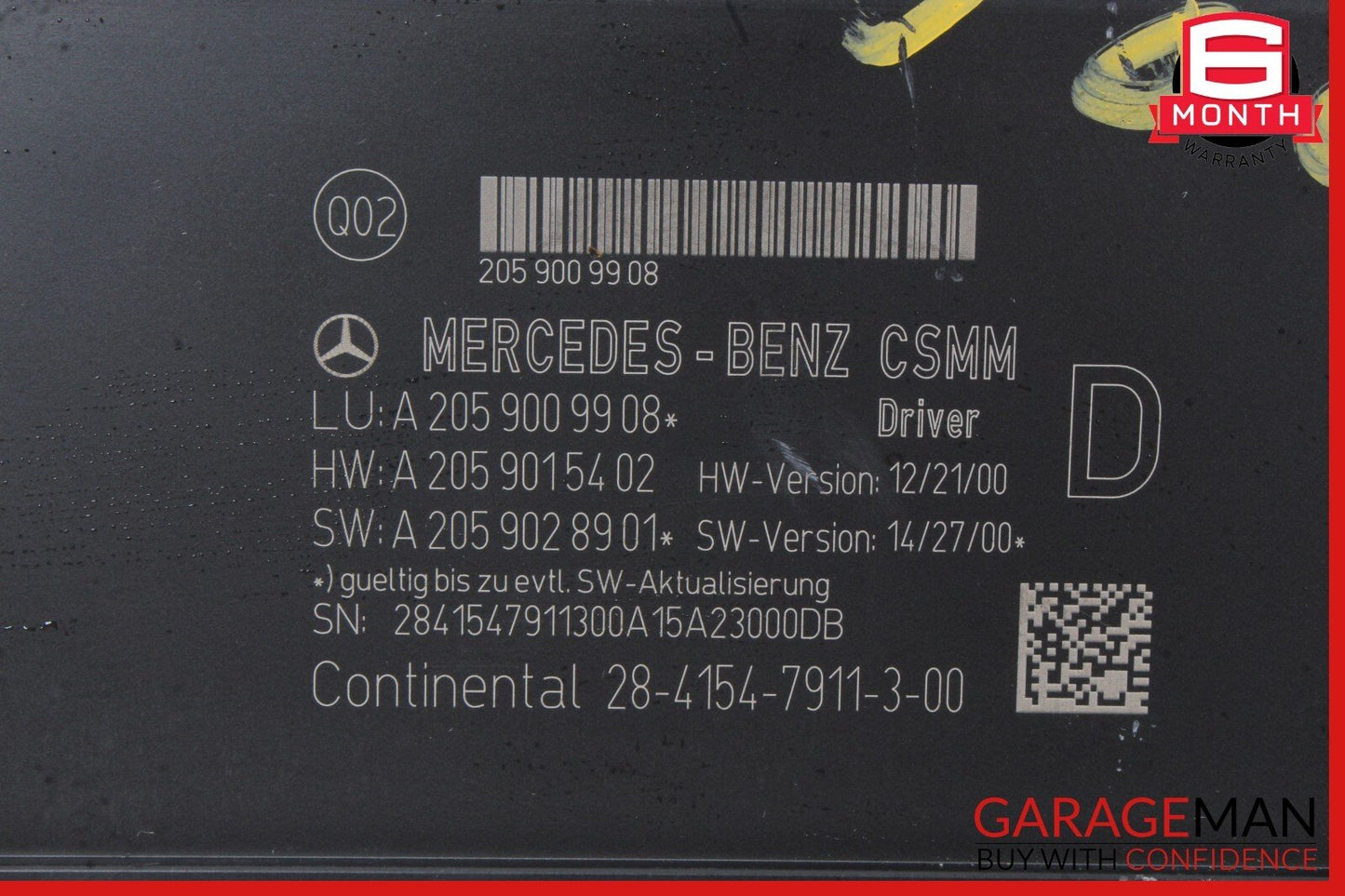 15-20 Mercedes W205 C300 C350e Front Left Driver Side Seat Control Module Unit