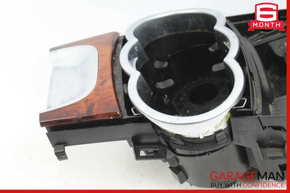 06-09 Mercedes W251 R500 Center Console Cup Holder Ashtray Trim Cover Wood OEM