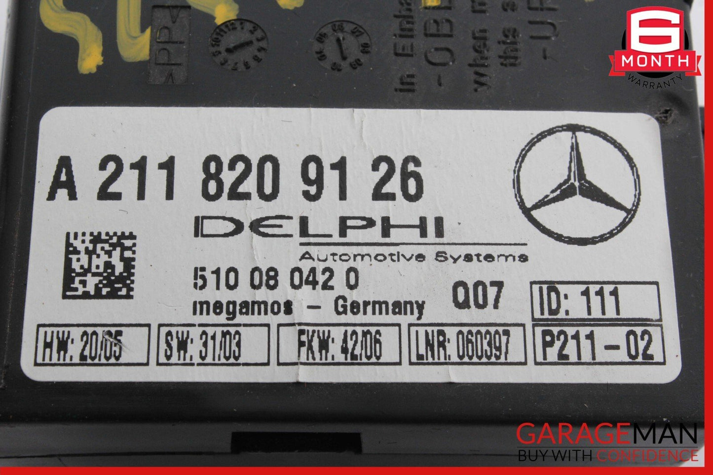 01-07 Mercedes R230 SL550 C230 CLK320 Anti Theft Alarm Module 2118209126 OEM