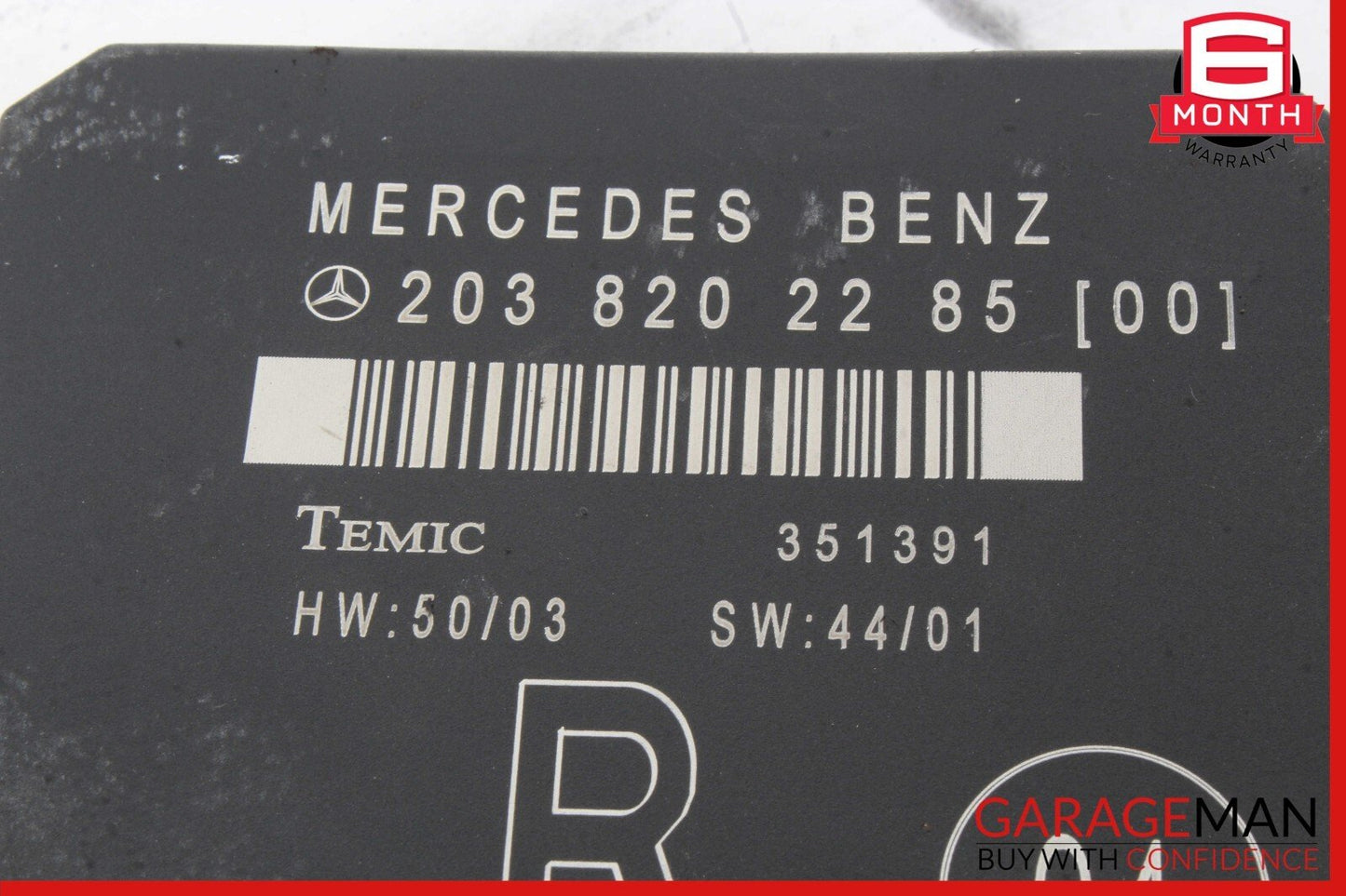01-07 Mercedes W203 C230 C320 C240 Rear Right Side Door Computer Control Module