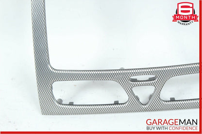 01-04 Mercedes W203 C230 Coupe Center Dash Radio Bezel Trim Panel Carbon Fiber