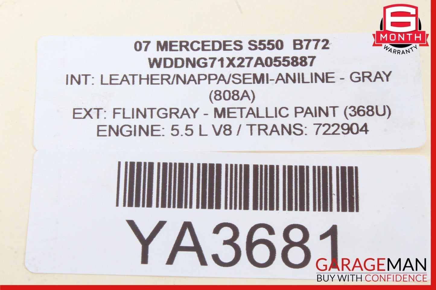 07-13 Mercedes W221 S550 S400 Rear Right or Left Side Door Control Module Unit