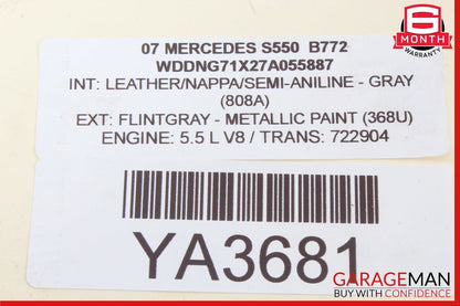 07-13 Mercedes W221 S550 S400 Rear Right or Left Side Door Control Module Unit