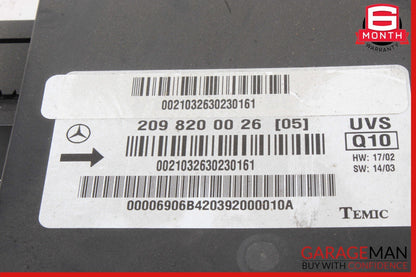 03-09 Mercedes W209 CLK500 Convertible Top Roof Control Module OEM 2098200026