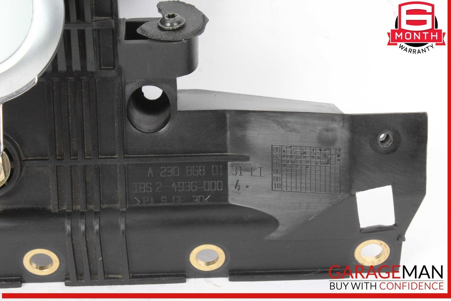 03-08 Mercedes R230 SL500 Rear Left Seat Belt Retractor Luggage w/ Speaker OEM