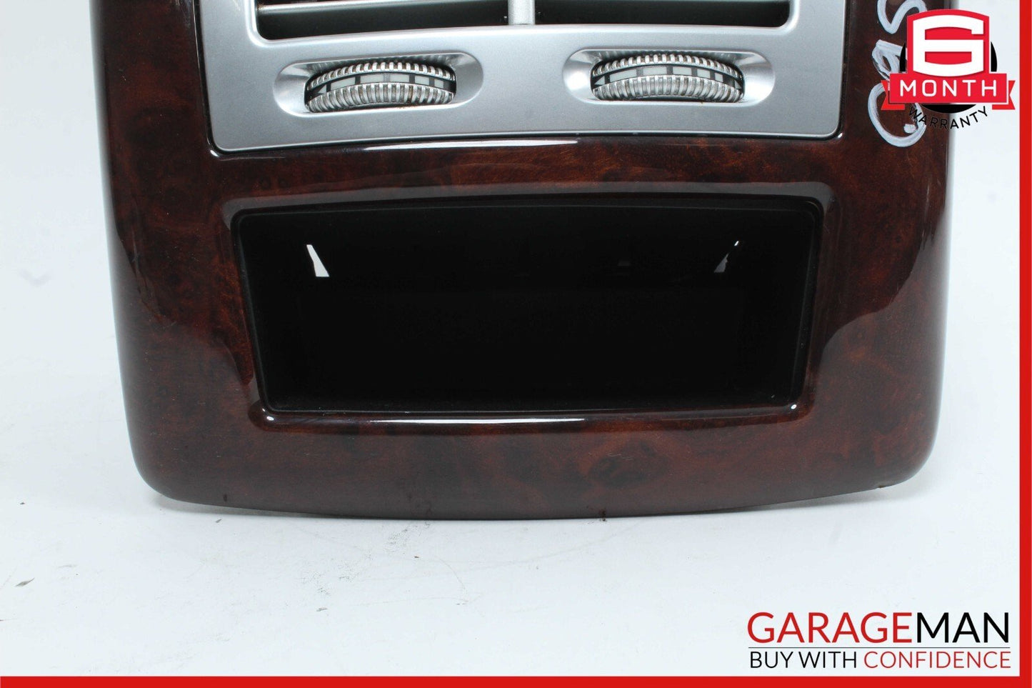 07-13 Mercedes W221 S550 S600 Rear Center Console AC A/C Air Vent Trim Wood OEM