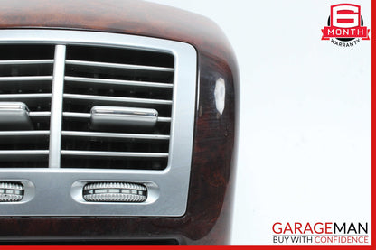 07-13 Mercedes W221 S550 Rear Center Console AC A/C Air Vent Trim Panel Wood