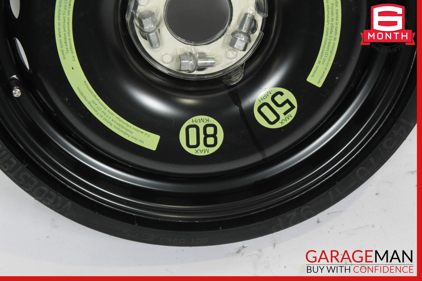 12-20 Mercedes R172 SLK350 Emergency Spare Tire Wheel Donut Space Saver 4.5Bx17