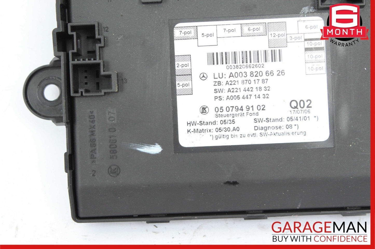 07-09 Mercedes W221 S550 S400 Rear Right or Left Side Door Control Module OEM