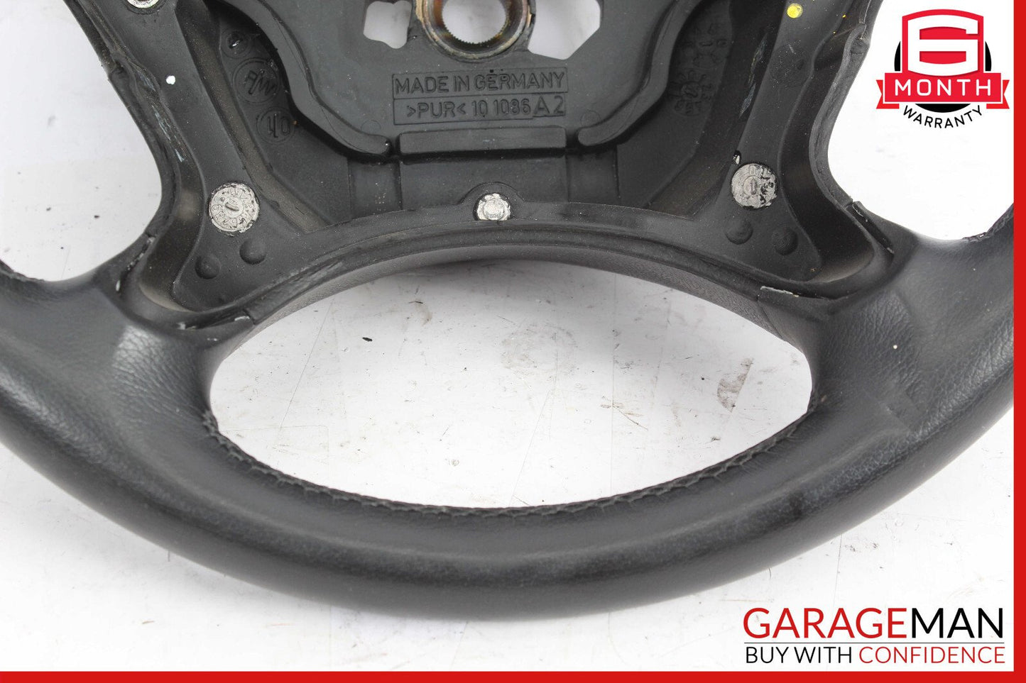 03-09 Mercedes R230 SL500 CLK350 Driver 4 Spoke Steering Wheel Leather Black OEM