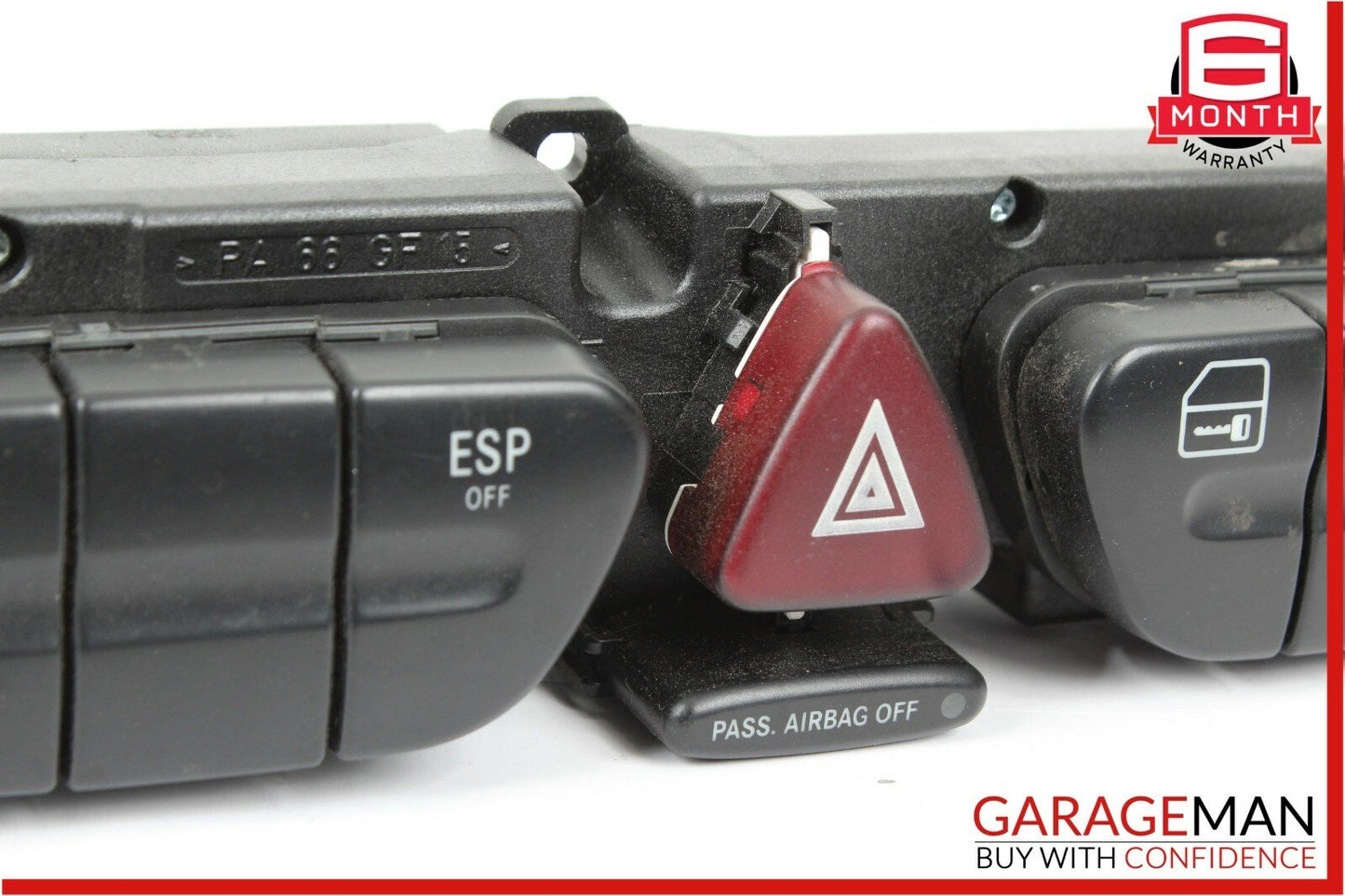 01-04 Mercedes CLK320 C240 Dashboard Dash Hazard Light Switch Controller Panel