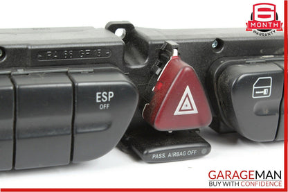 01-04 Mercedes CLK320 C240 Dashboard Dash Hazard Light Switch Controller Panel