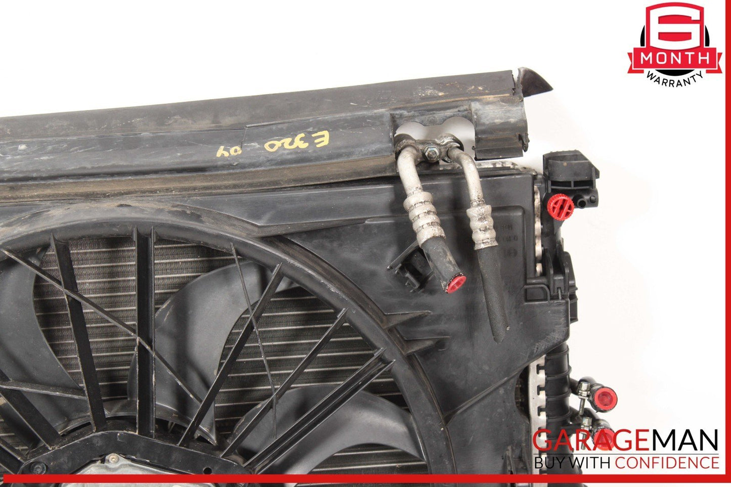 04-11 Mercedes W211 E320 Engine Motor Cooling Fan Radiator A/C Condenser Assy