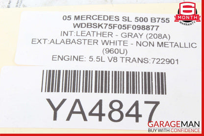 00-11 Mercedes R230 SL500 CL600 C240 Anti Theft Alarm Control Module Unit OEM