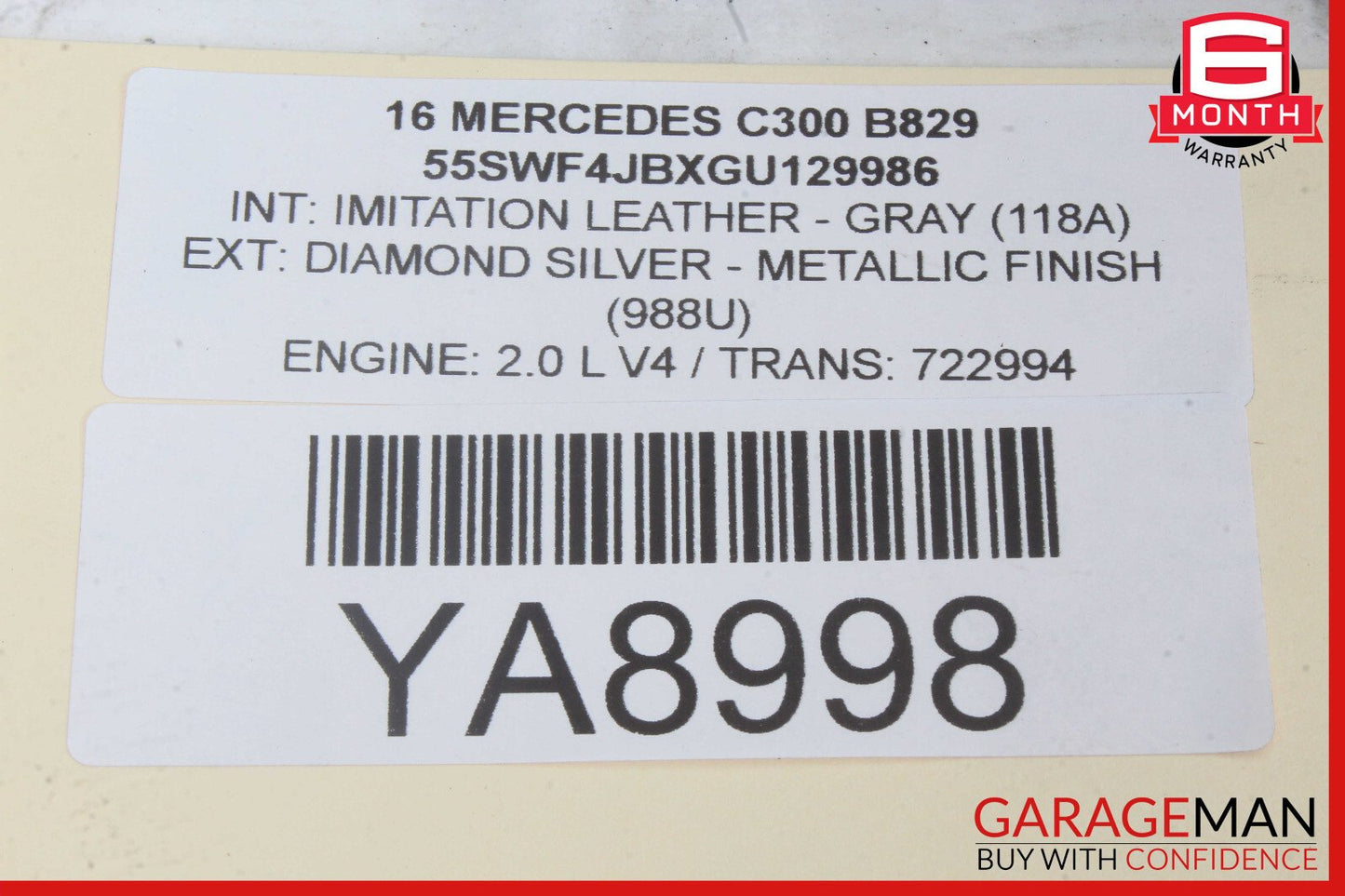 15-20 Mercedes W205 C300 Rear Right & Left Side Shock Absorber Coil Spring Set