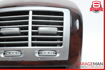 07-13 Mercedes W221 S550 Rear Center Console AC A/C Air Vent Trim Bezel Wood OEM