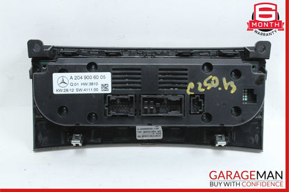 12-14 Mercedes W204 C250 C300 C350 AC A/C Heater Climate Control 2049006005 OEM
