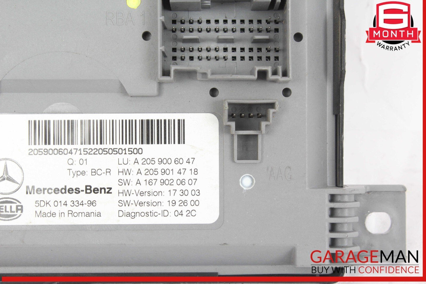 16-22 Mercedes X253 GLC300 4MATIC Body Comfort Control Module Unit BCM OEM