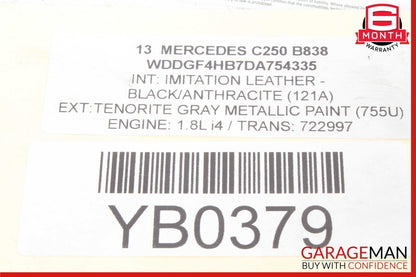 12-15 Mercedes W204 C250 SLK250 Engine Motor Brake Vacuum Pump 2712301665 OEM