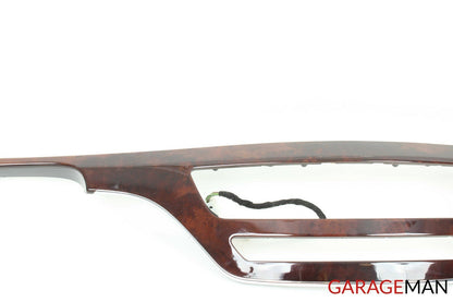 07-09 MERCEDES W221 S550 CENTER DASHBOARD DASH TRIM BEZEL COVER PANEL WOOD OEM