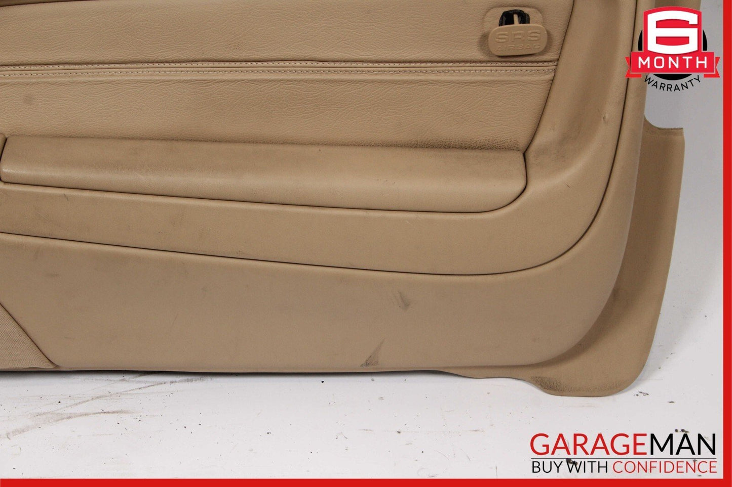 96-02 Mercedes R129 SL500 Front Right Side Interior Door Panel Leather Saffron