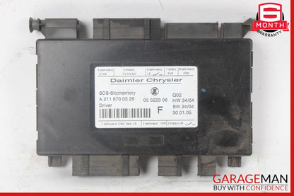 03-12 Mercedes GL350 E350 SLK350 Front Left Side Seat Control Module Unit