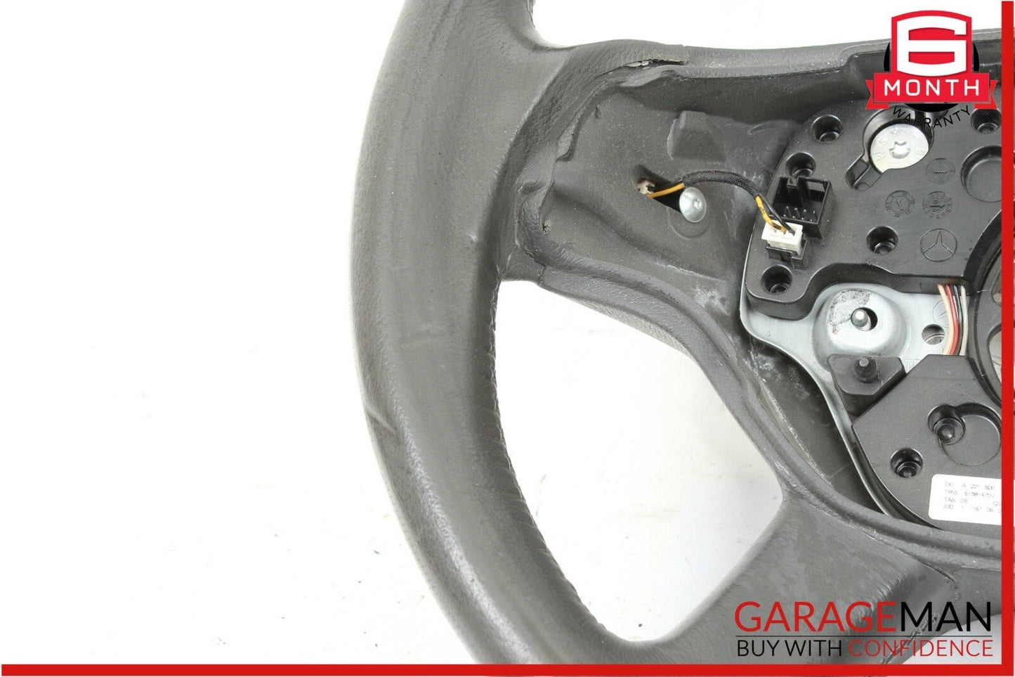 07-09 Mercedes W221 S550 4 Spoke Steering Wheel w/ Paddle Shifters Black OEM