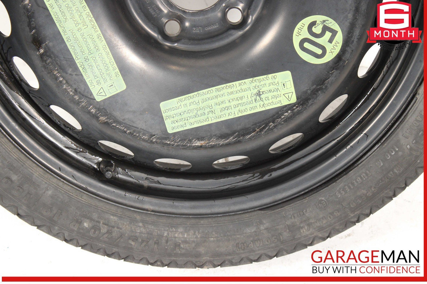 09-16 Audi S4 A4 B8 Spare Tire Wheel Rim T125/70 R19 OEM